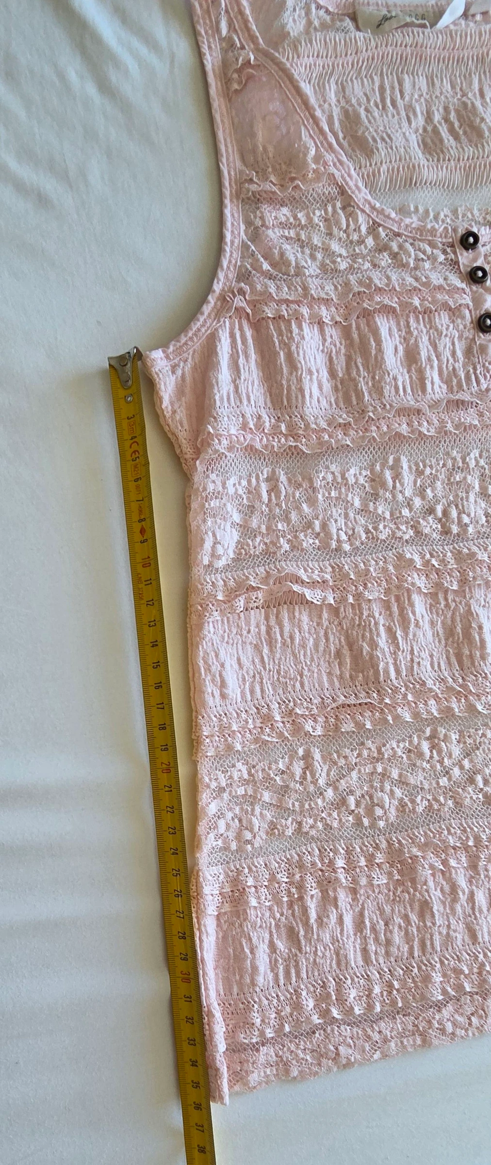 Débardeur rosa pálido H&M S 36 top de encaje con botones – photo 12